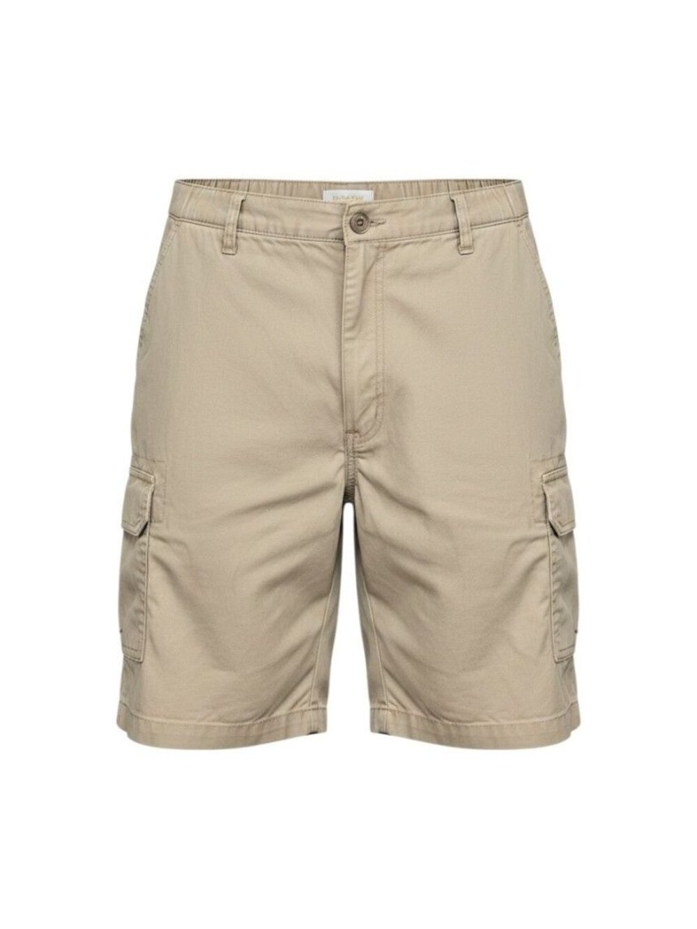 Savane Mens Beige Cargo Shorts Flap Pockets Elastic Side Waist W44